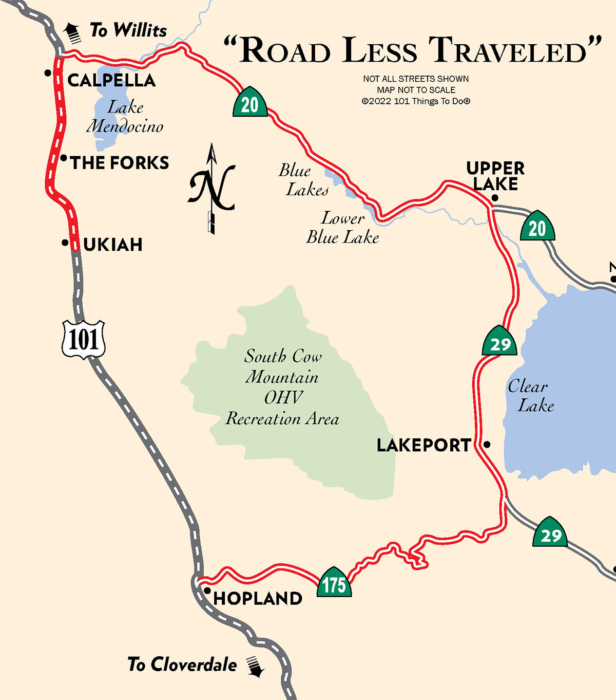 The “Road Less Traveled” from Hopland to Ukiah